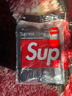 Supreme socks black 4 pairs