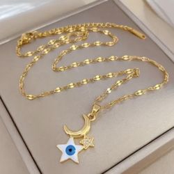 Heart&Beads Golden Necklace