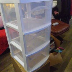 Plastic Drawers, 3 Drawers,$9.00