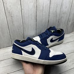 AIR JORDAN 1 LOW 553558 405 INSIGNIA BLUE MENS SIZE 9 Shoes Sneakers Rare