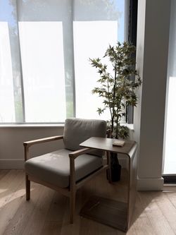 Solid Wood Frame Accent Chair with Cushions