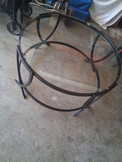 Glass coffee table