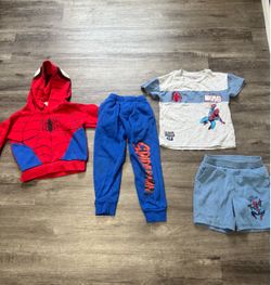 4T Spider-Man Kids Clothing Bundle 4 Pieces