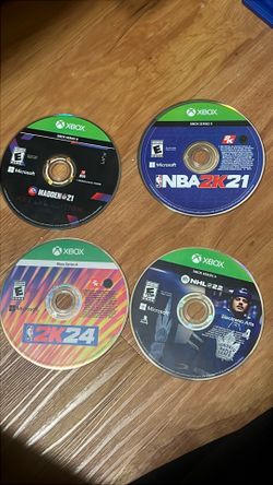 Xbox series X console games nba 2k24 NHL 22 nba 2k21 madden nfl 21 sports football basketball hockey