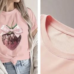 100% Cotton Strawberry T-Shirt - Brand New