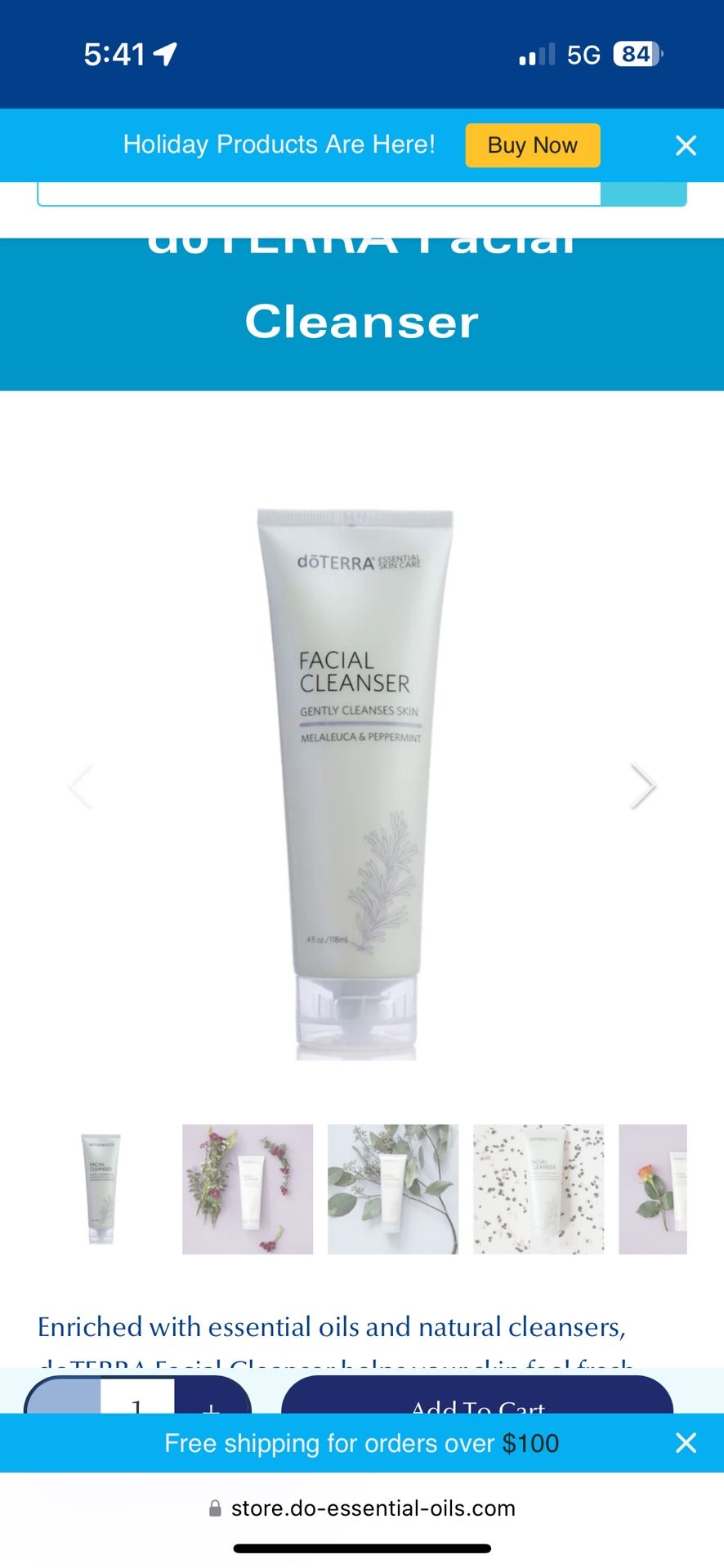 Doterra Essential Skin Care Facial Cleanser