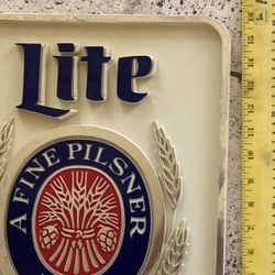 Vintage Miller Beer barware sign Man Cash decor 