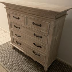 Urban Outfitters Padma Dresser Whitewash Boho 6-Drawer Dresser