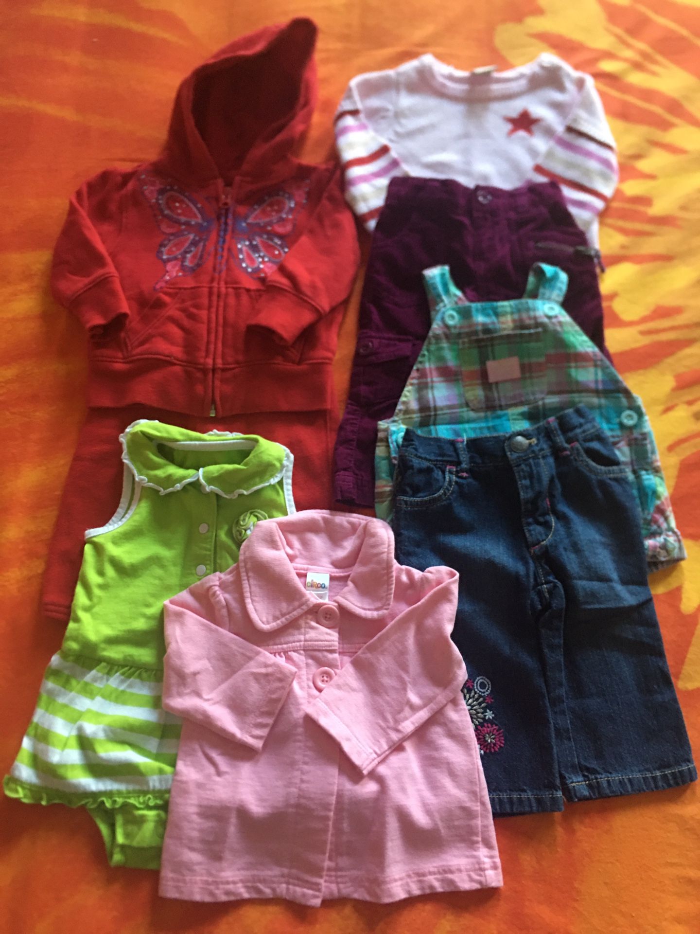 Lot Of 8 Pieces  6-12 Months  Brand Name Girls Clothes