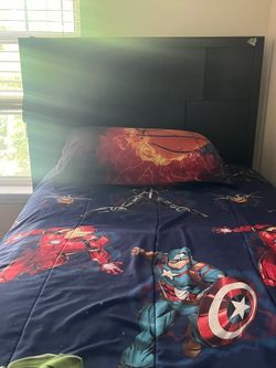 Twin size wooden bed