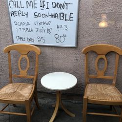 Vintage Chairs And Table Set 