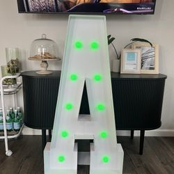 Pre-made 4 Feet marquee light up letters