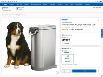 Simple Human Dog Food Storage Container