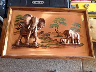 Gastone Solid Copper 3D Elephant Picture