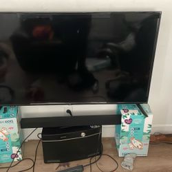 55 inch tv and sound system