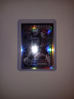 2024 TOPPS UPDATE SERIES CHROME PAUL SKENES NEGATIVE REFRACTOR ROOKIE BASEBALL CARD 