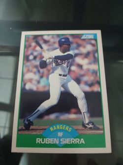 Rangers Rf Ruben Sierra Baseball Card