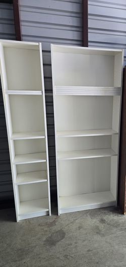White Bookcases (Only Two Pictured Are Available;Priced Separately)