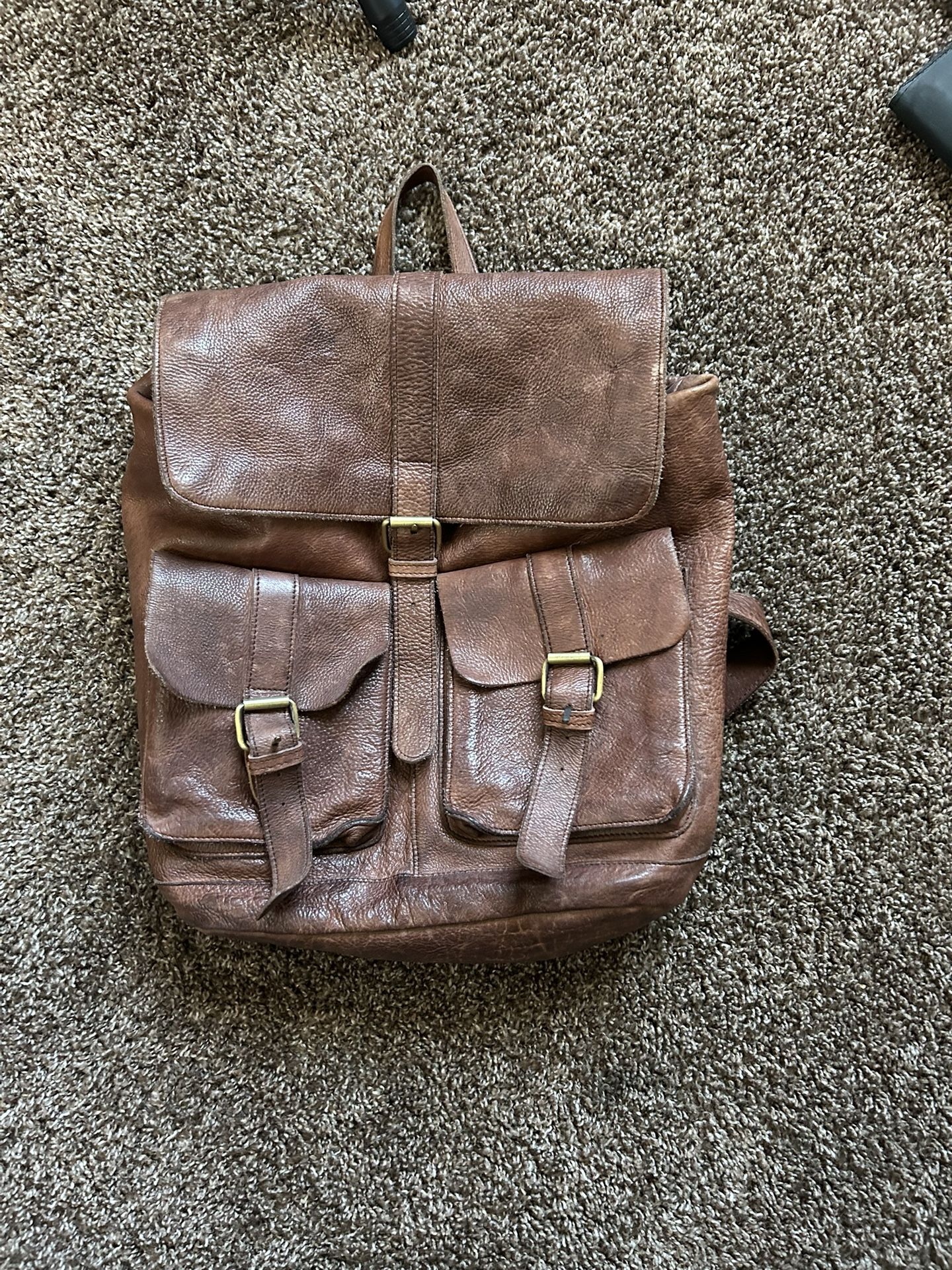 Vintage Style Leather Bag Back Pack Satchel