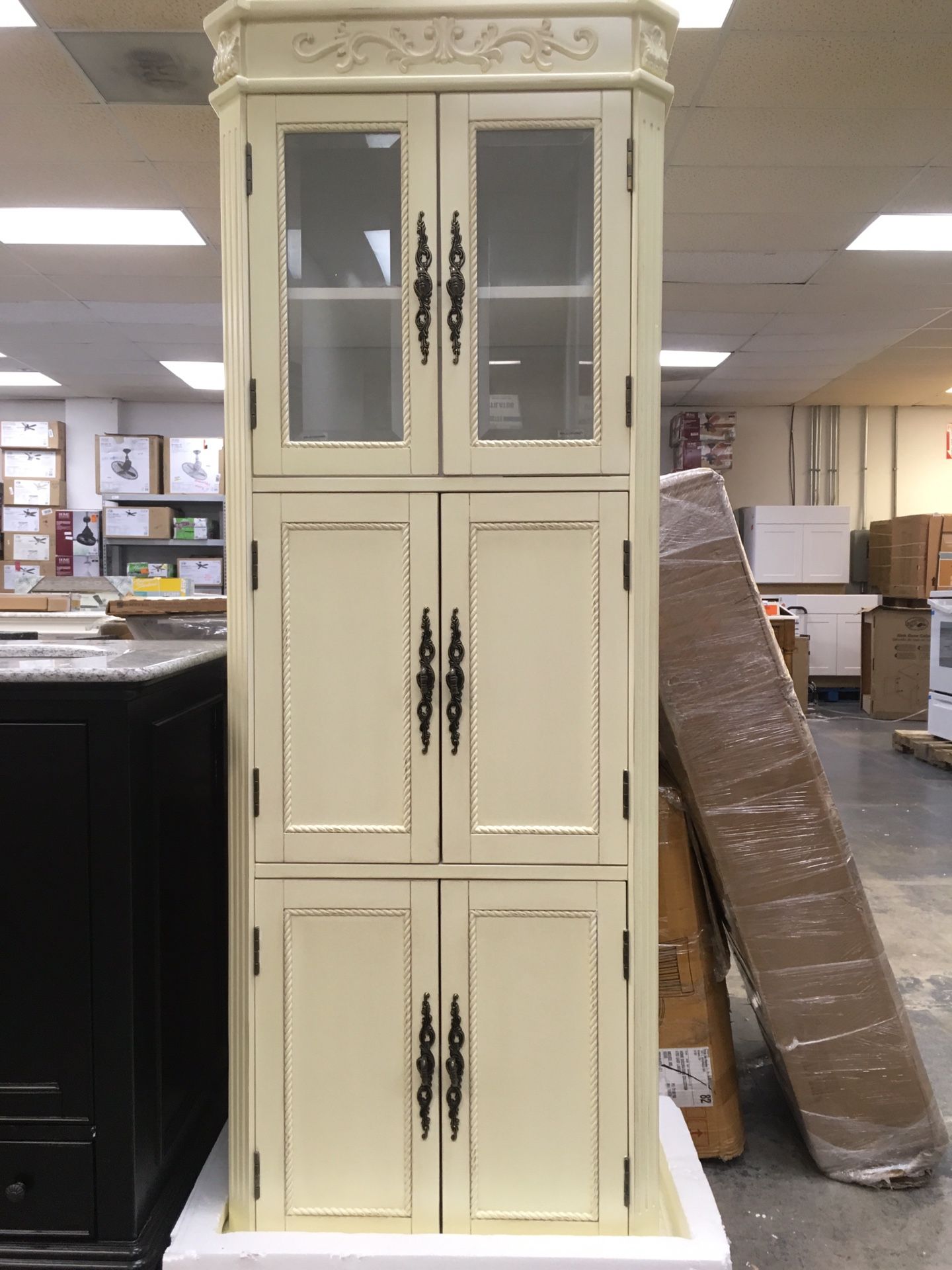 Chelsea Bathroom Linen Cabinet Antique White