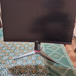 AOC - G2 Series C24G2 24" LED Curved FHD FreeSync Premium Monitor - Black/Red
