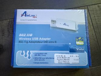 New AirLink 101 802.11g Wireless USB Adapter