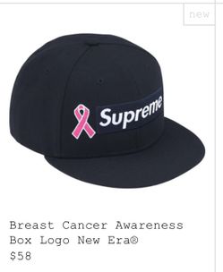 Supreme Box Logo Breast Cancer Awareness Fitted New Era Hat