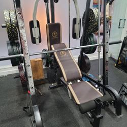 Smith Machine And Bumper Plates