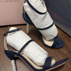 Sophia Webster Glitter Crystal High Heels 38 Shoes Sandals 