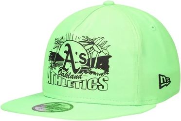Oakland A’s “Glow on the Coast” Golfer Snapback – Neon Green Limited Edition 