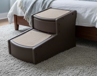 Pet Gear Easy Two Step Pet Dog Cat Brown Staircase! Great condition! 23x17x16In