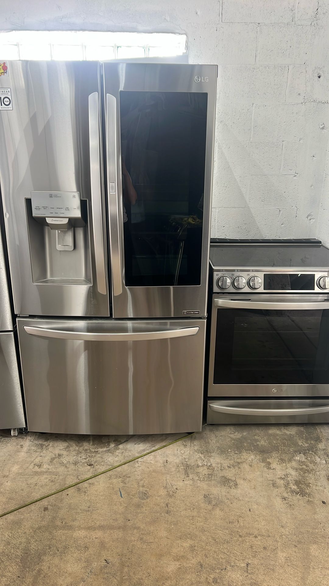 French Door Stainless Steel Refrigerator And Stove