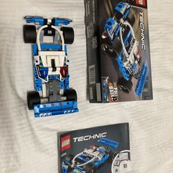 Lego Technic 42091 Pursuit Pull Back Race Car 100% COMPLETE + MANUAL + BOX