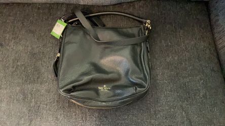NWT KATE SPADE SMALL ELLA SOFT BLACK LEATHER HANDBAG PURSE $298. 
