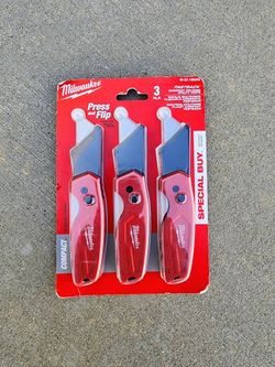Milwaukee 1 Pack 3 Pc Fastback Folding  (New)