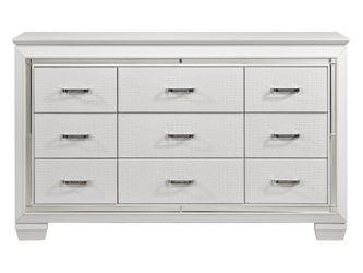 Allura White Dresser w/ 9 Drawers