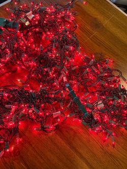 6 Strands of Vintage-Style Red Christmas Lights