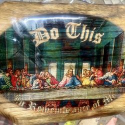 Last Supper  Live Edge Hemlock Resin Coated 