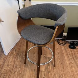 Modern Mid-Century Swivel Barstool Chair 