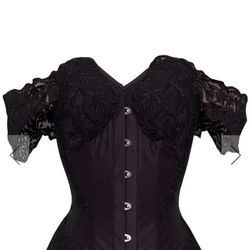 Corset with Lace Cap Sleeves