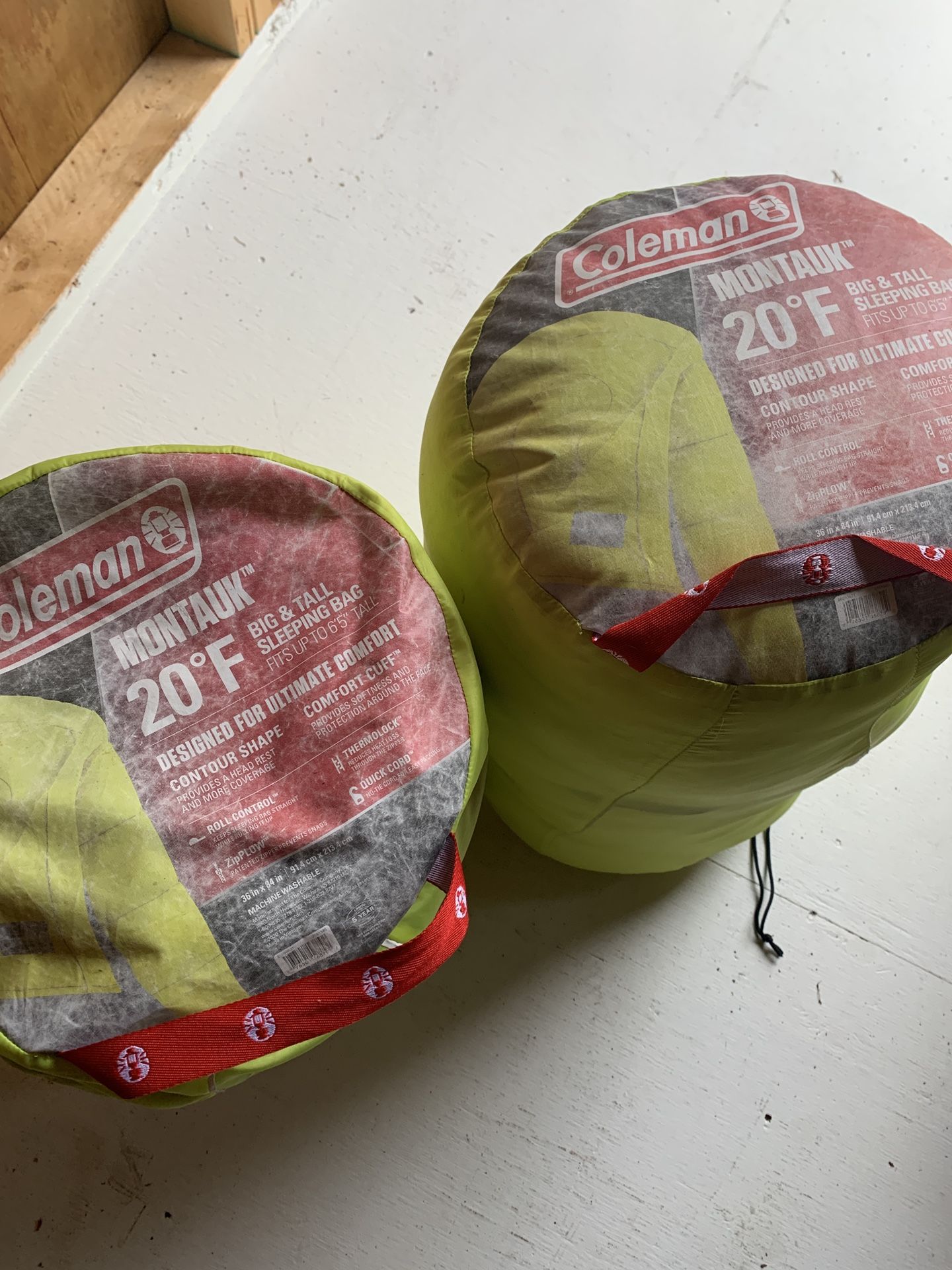 Pair Of Coleman 20° Sleeping Bags