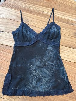 Y2K Meghan Nolan cami top with lace trim Medium