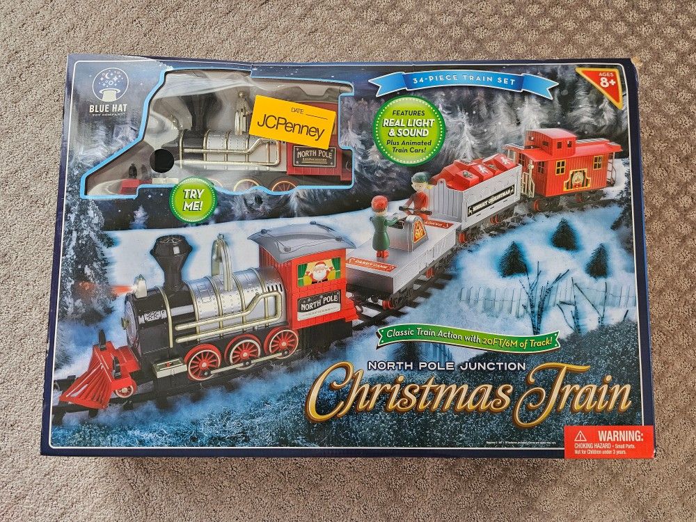 Blue Hat North Pole Junction Christmas Train (Brand New!) Orig. $140