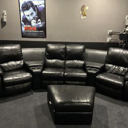 Black Leather Sofa