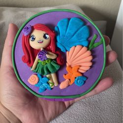 Disney Handmade Little Mermaid Makeup Mirror