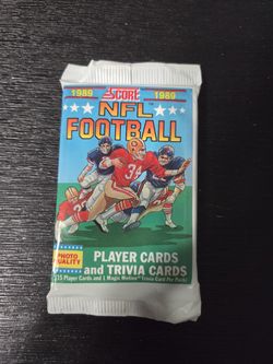 Unopened Pack Of 1989 Score Football Cards