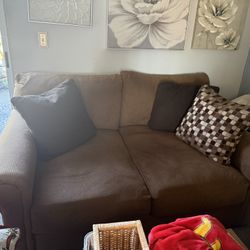 Free Brown Extra Deep Love Seat