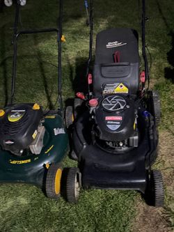 Two Craftsman Gas Push Lawn Mowers