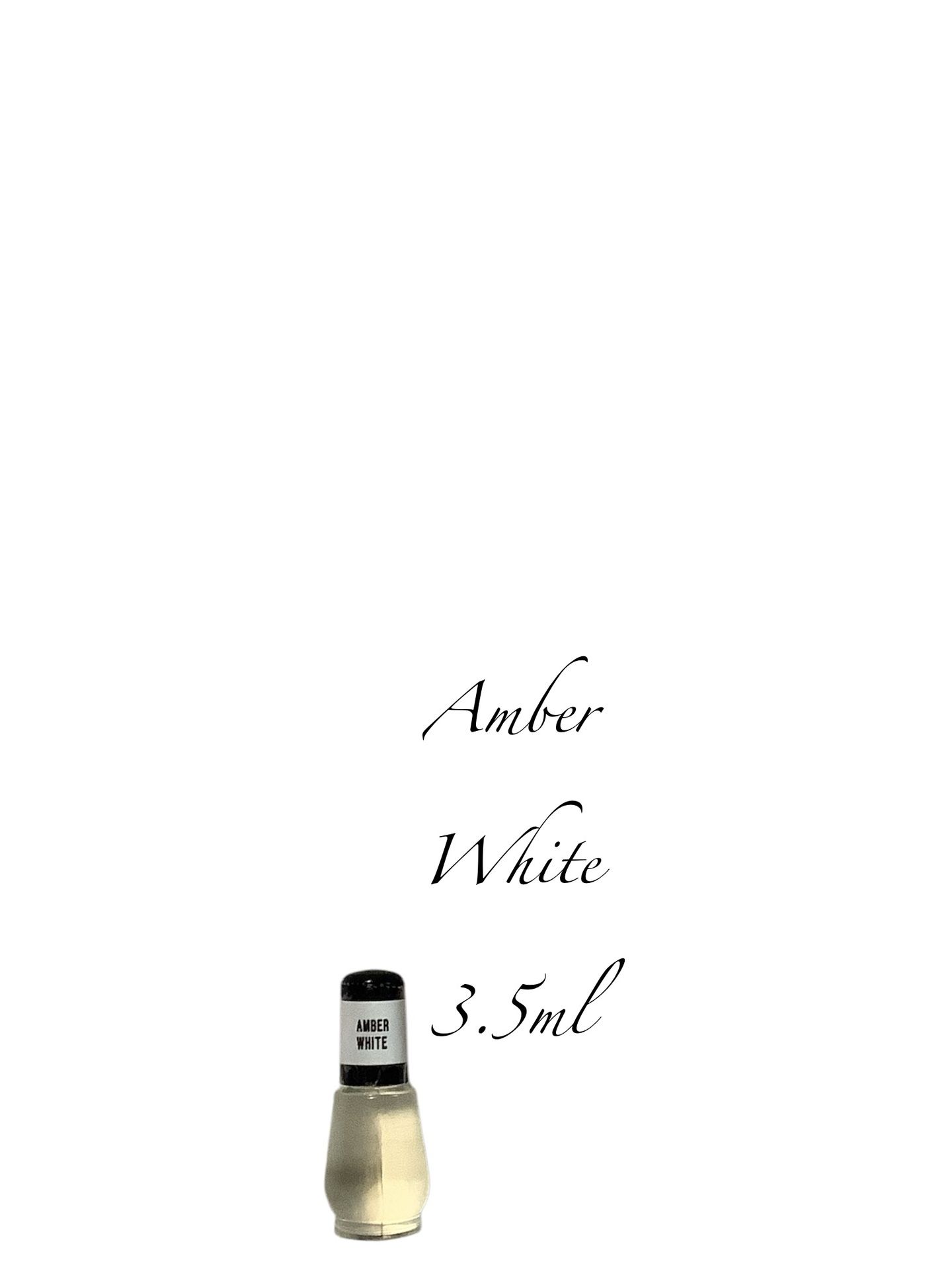 Amber White Concentrated Body Oil Size 3.5ml Glass Bottle