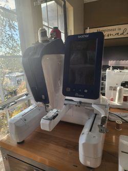 EMBROIDERY MACHINE BROTHER PRS With Cap Attachment And Multiple Hoops